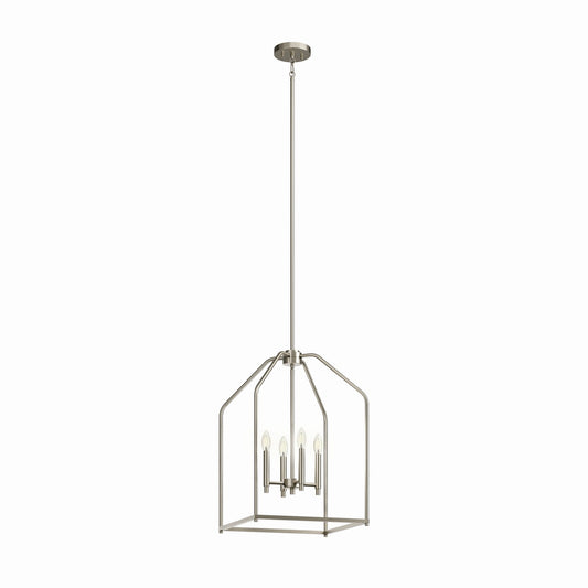 Madden Four Light Foyer Pendant in Brushed Nickel