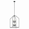 Madden Eight Light Foyer Pendant in Black