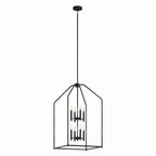 Madden Eight Light Foyer Pendant in Black