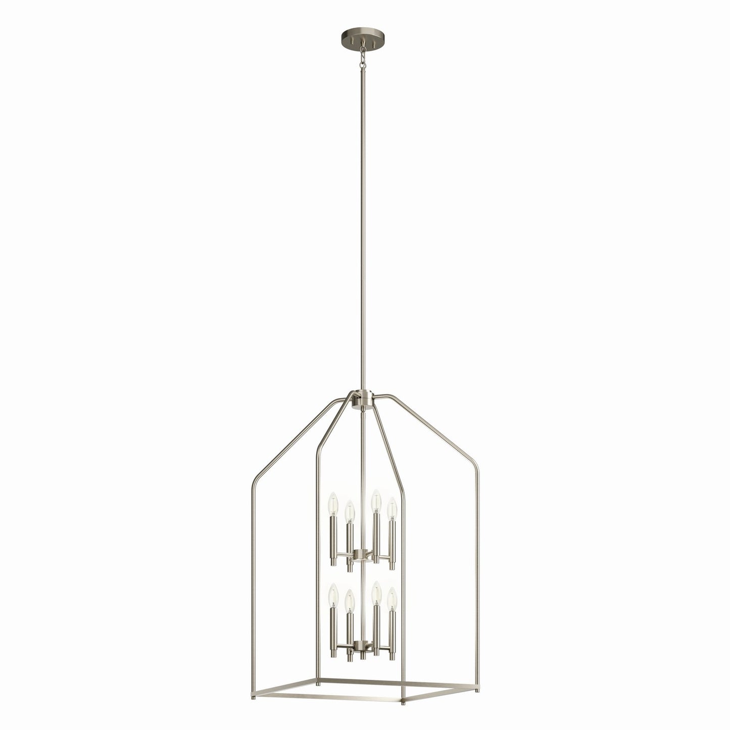 Madden Eight Light Foyer Pendant in Brushed Nickel