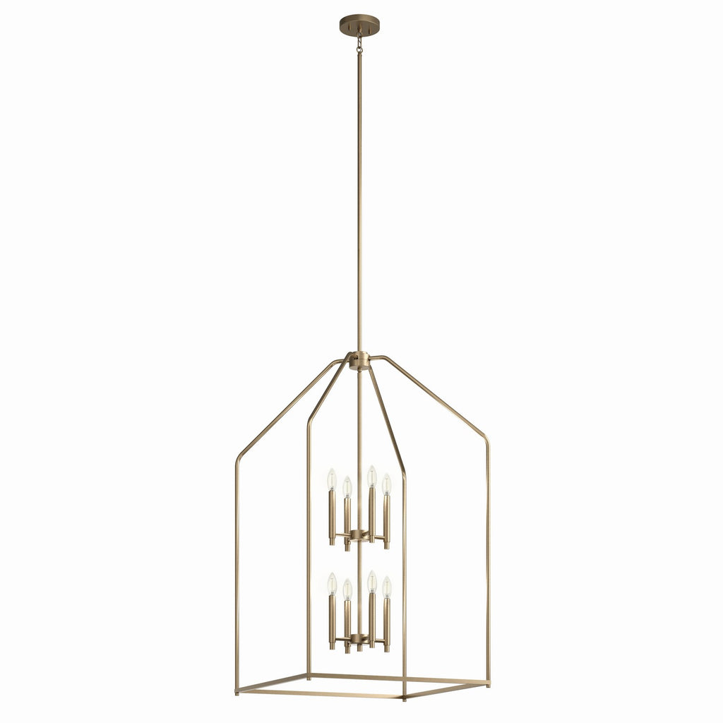 Madden Eight Light Foyer Pendant in Champagne Bronze