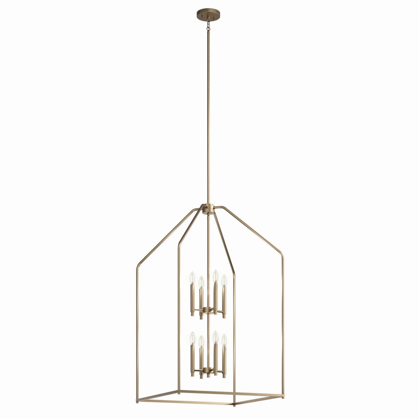 Madden Eight Light Foyer Pendant in Champagne Bronze