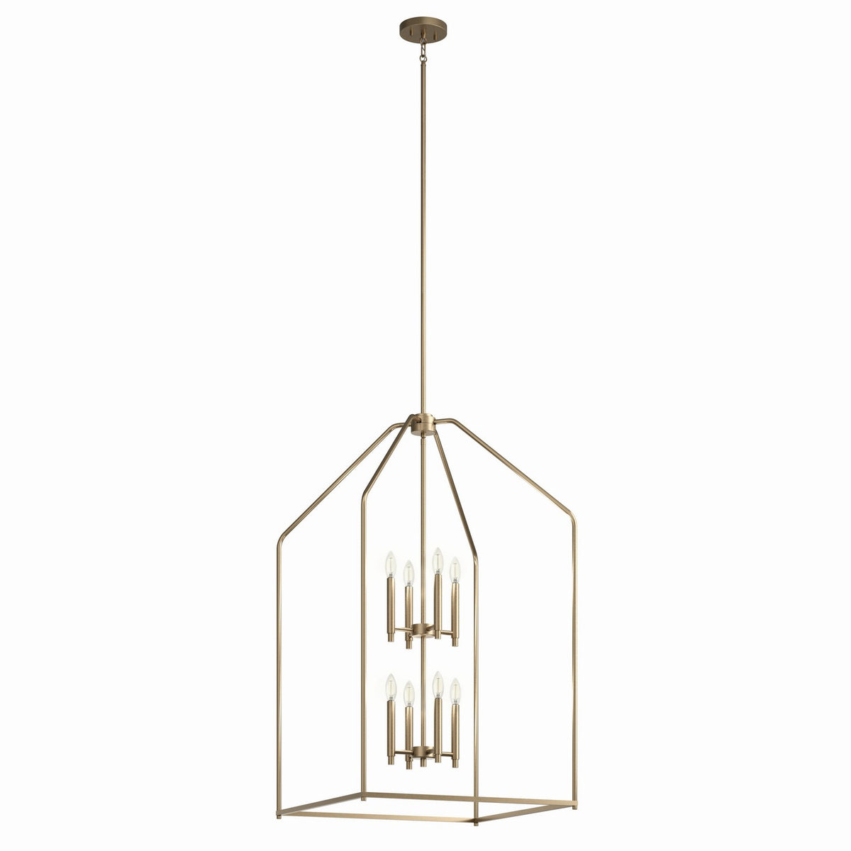 Madden Eight Light Foyer Pendant in Champagne Bronze