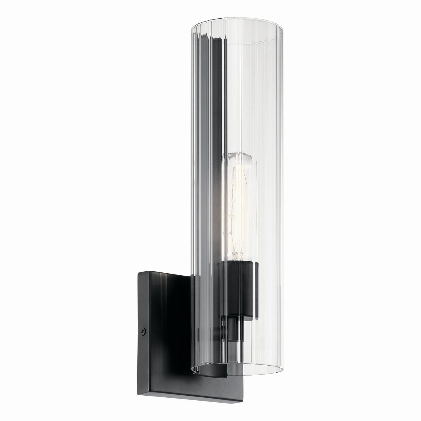 Jemsa One Light Wall Sconce in Black