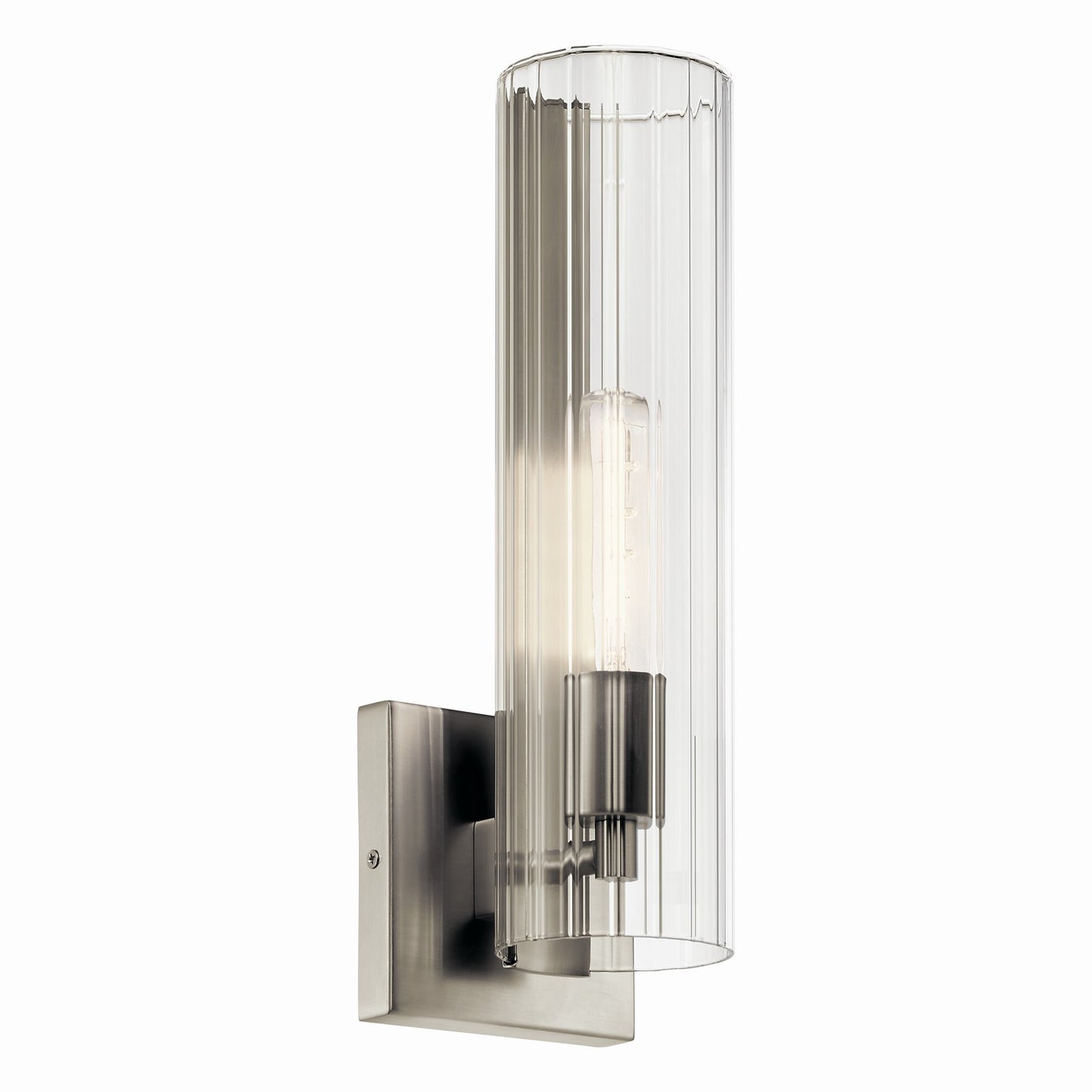 Jemsa One Light Wall Sconce in Brushed Nickel