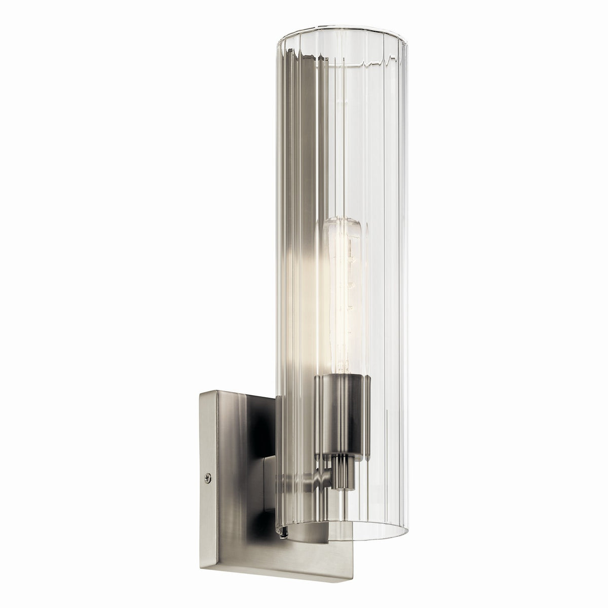 Jemsa One Light Wall Sconce in Brushed Nickel
