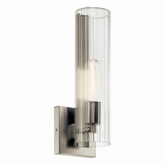 Jemsa One Light Wall Sconce in Brushed Nickel