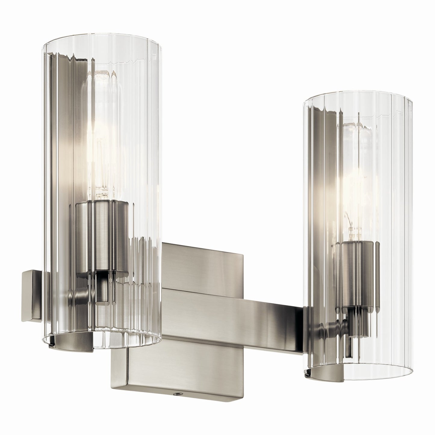 Jemsa Two Light Vanity in Brushed Nickel