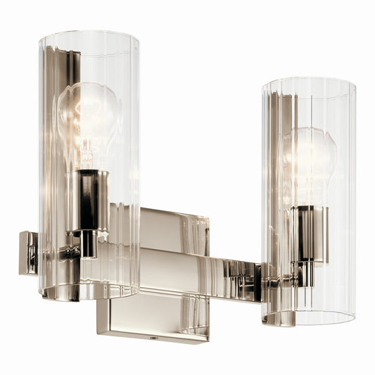 Jemsa Two Light Vanity in Polished Nickel