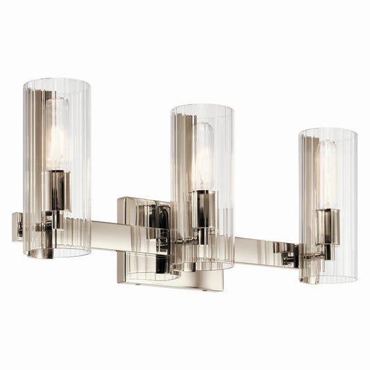 Jemsa Three Light Vanity in Polished Nickel