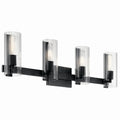 Jemsa Four Light Vanity in Black