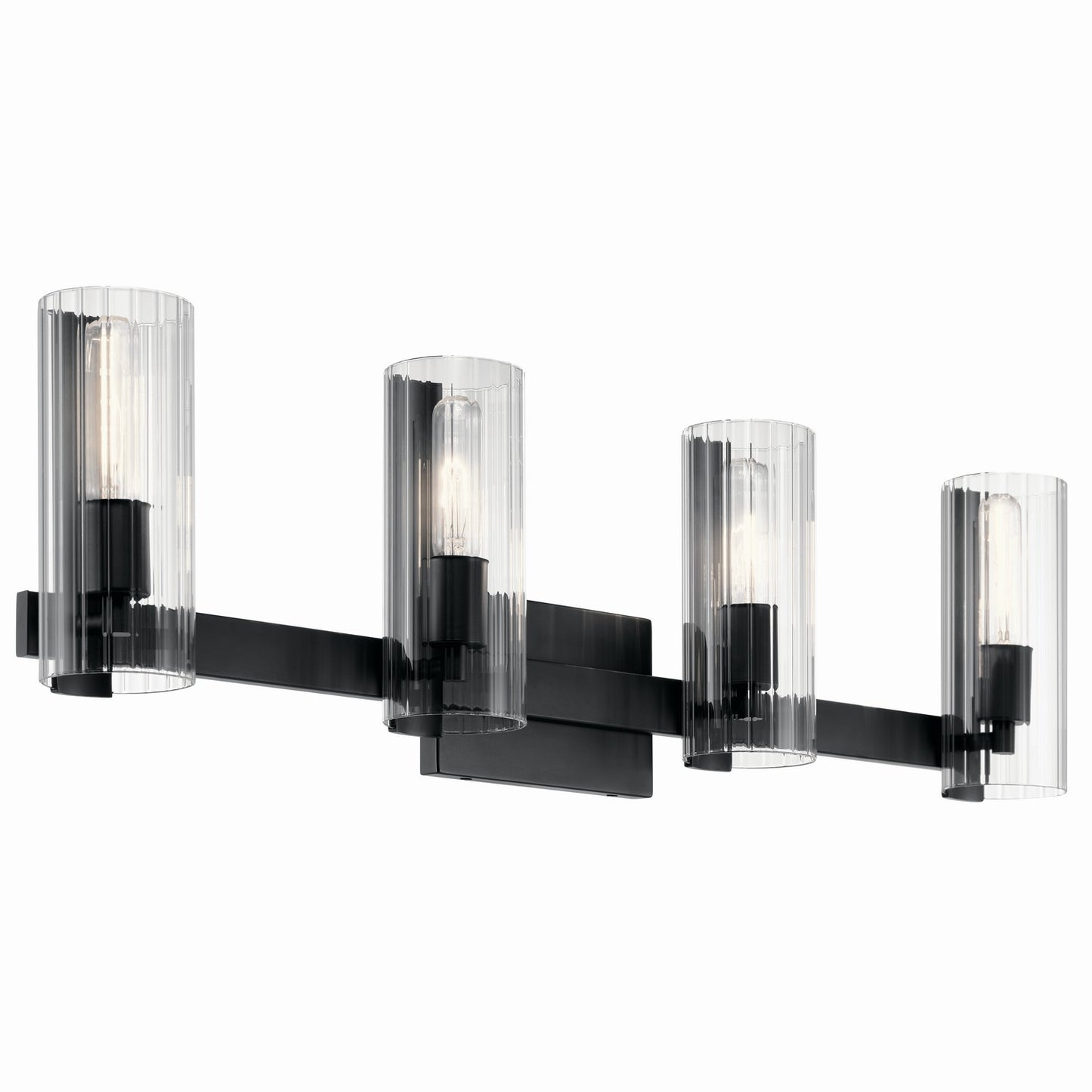 Jemsa Four Light Vanity in Black