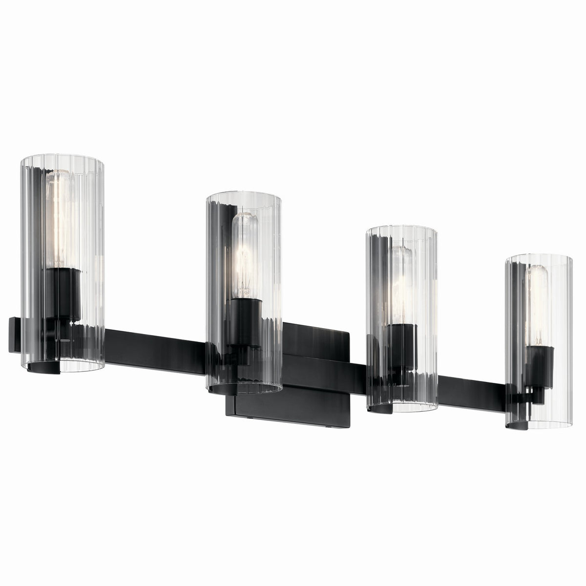 Jemsa Four Light Vanity in Black