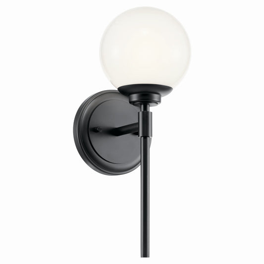 Benno One Light Wall Sconce in Black