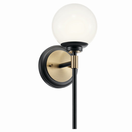 Benno One Light Wall Sconce in Black