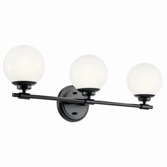 Benno Three Light Vanity in Black
