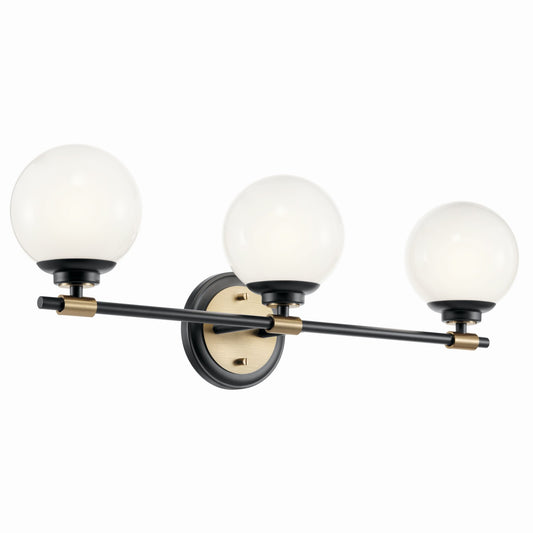 Benno Three Light Vanity in Black
