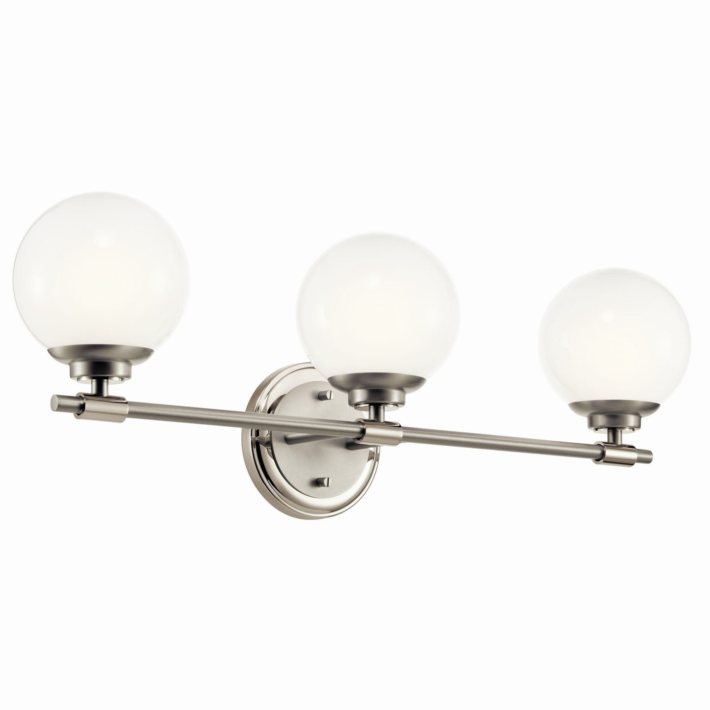 Benno Three Light Vanity in Polished Nickel
