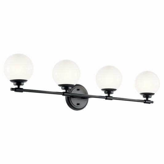 Benno Four Light Vanity in Black