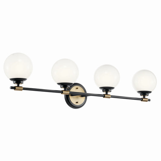 Benno Four Light Vanity in Black