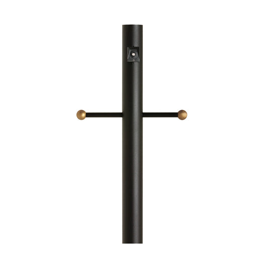 Generation Lighting - 8114-12 - Post with Ladder Rest and Photo Cell - Outdoor Posts - Black