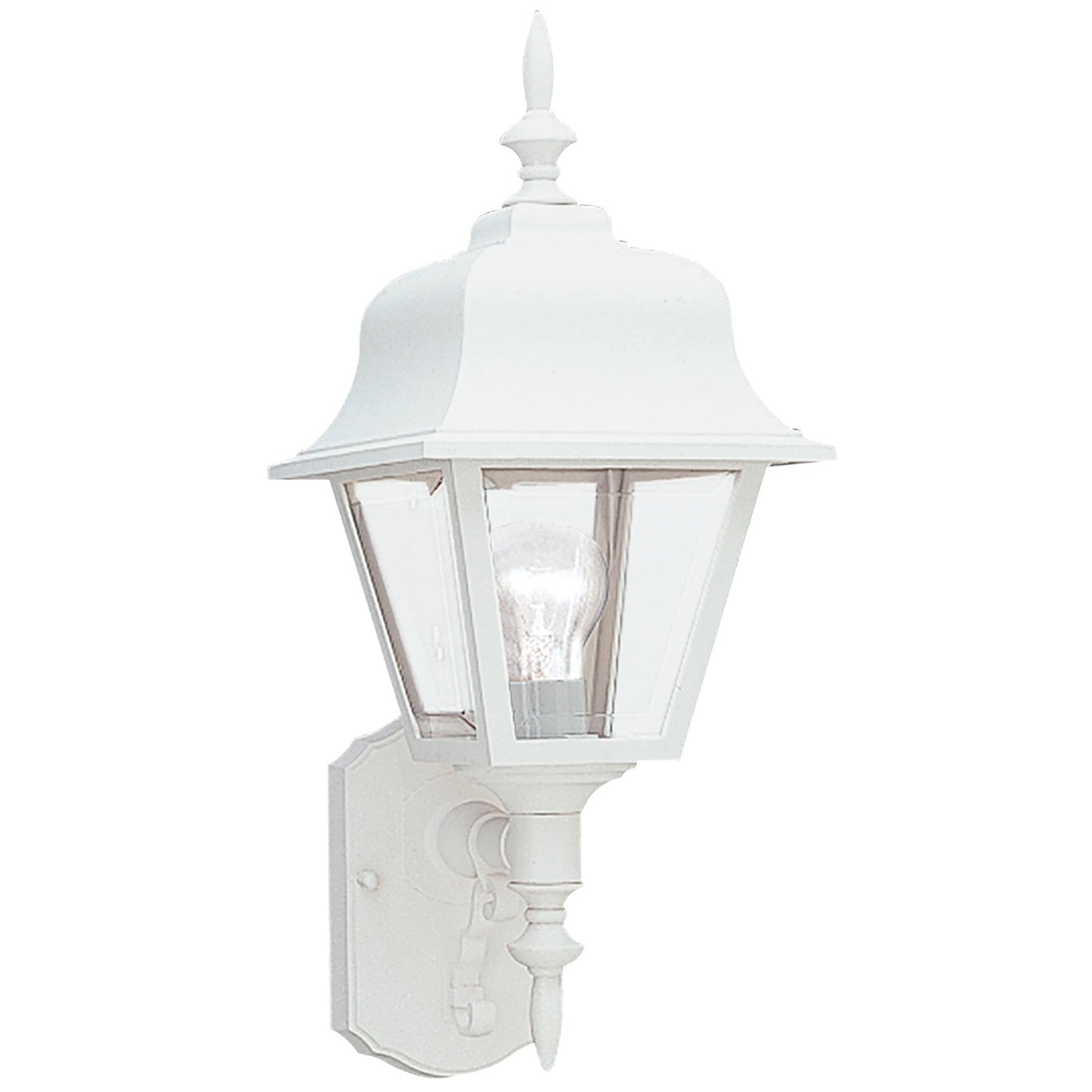 Polycarbonate Outdoor One Light Outdoor Wall Lantern in White