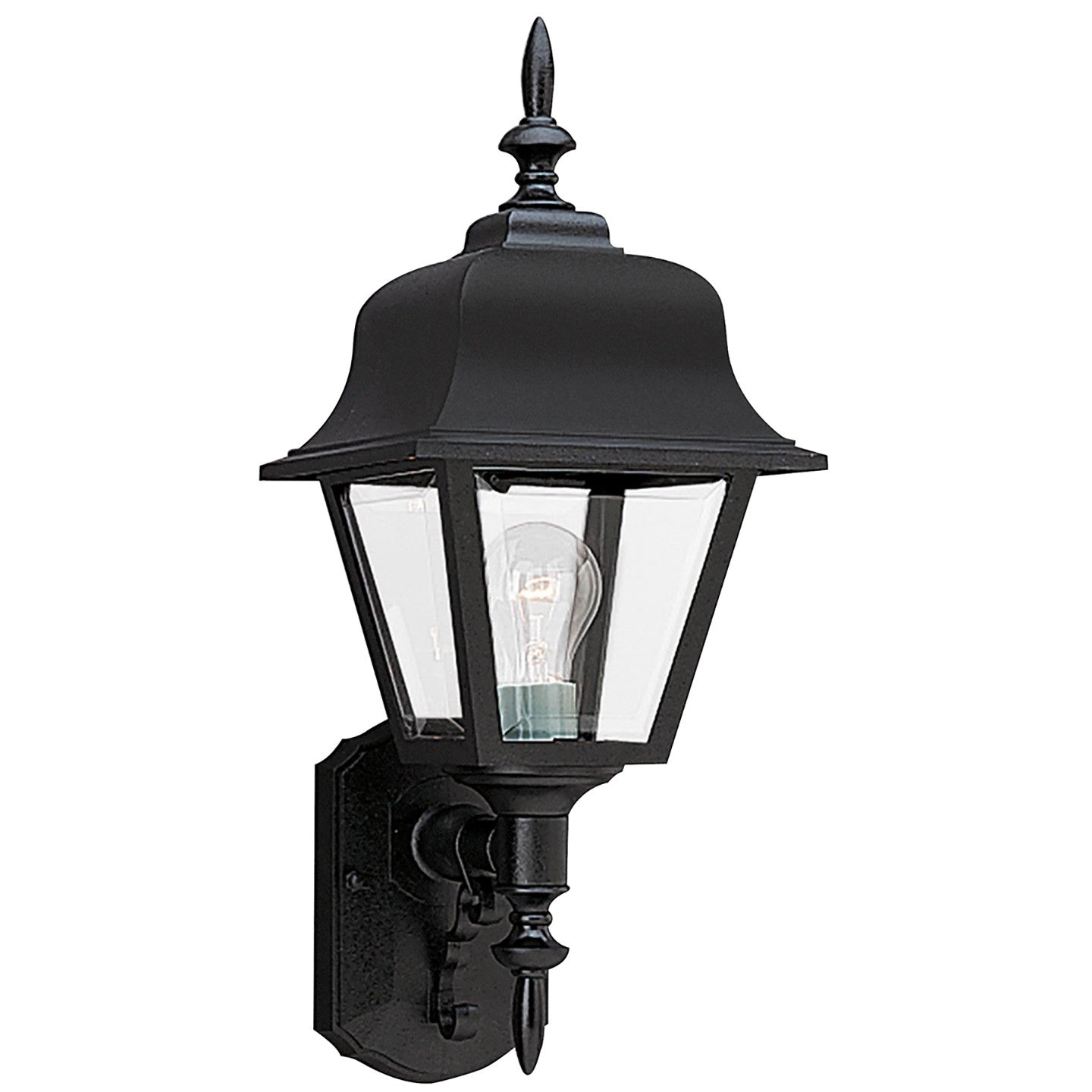 Polycarbonate Outdoor One Light Outdoor Wall Lantern in Black