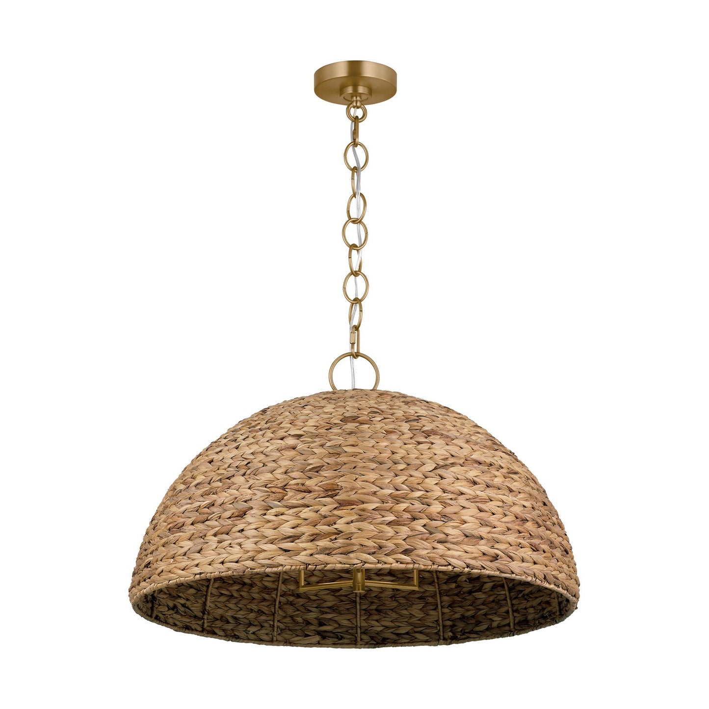 Cay Three Light Pendant in Burnished Brass