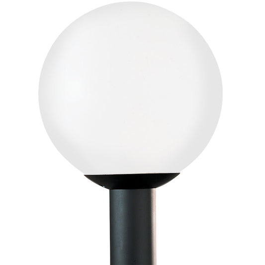 Outdoor Globe One Light Outdoor Post Lantern in White Plastic