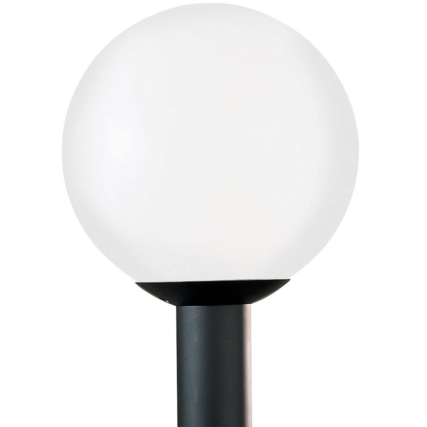 Outdoor Globe One Light Outdoor Post Lantern in White Plastic