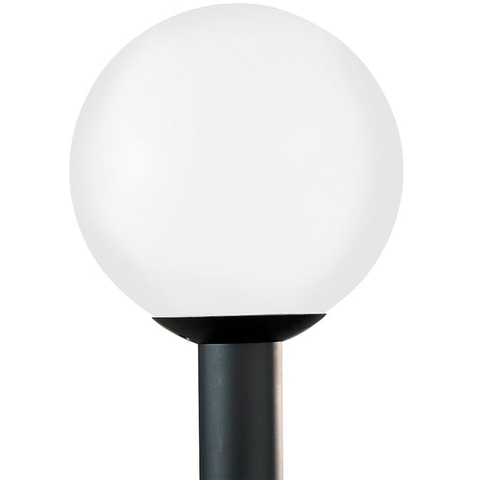 Outdoor Globe One Light Outdoor Post Lantern in White Plastic