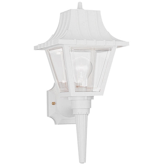 Polycarbonate Outdoor One Light Outdoor Wall Lantern in White