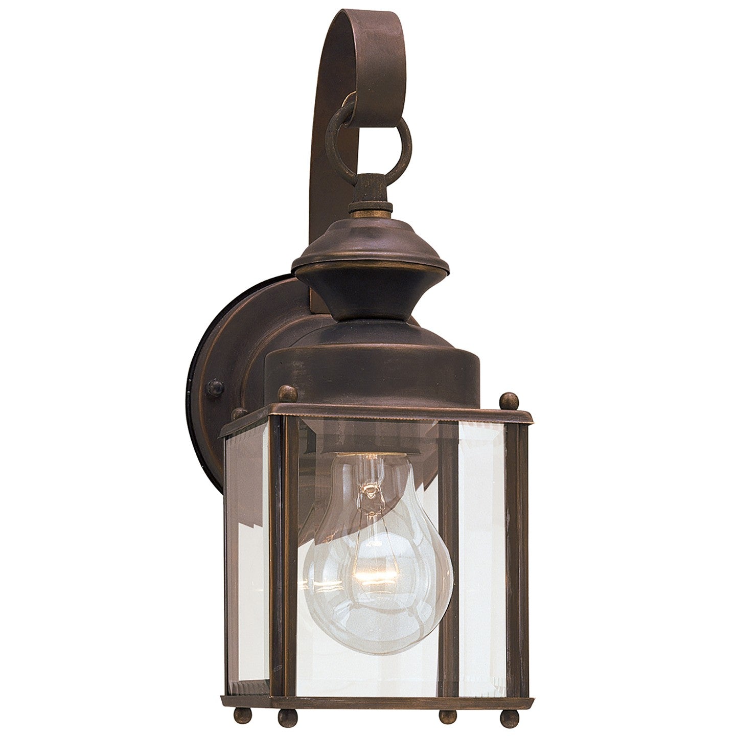 Jamestowne One Light Outdoor Wall Lantern in Antique Bronze
