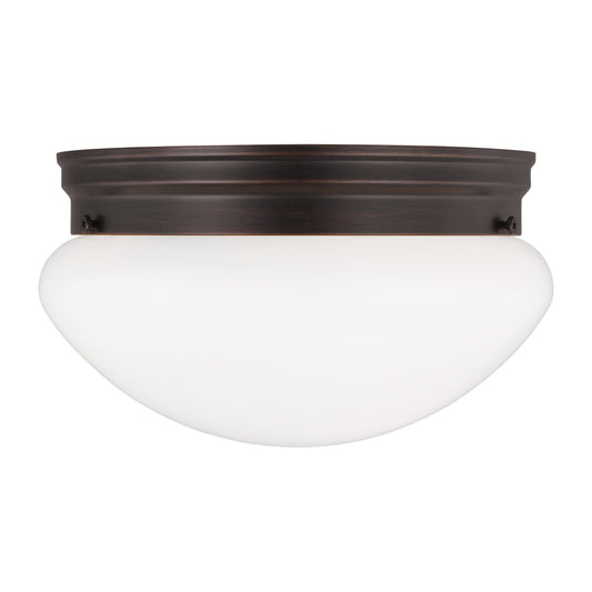 Webster Two Light Flush Mount in Bronze