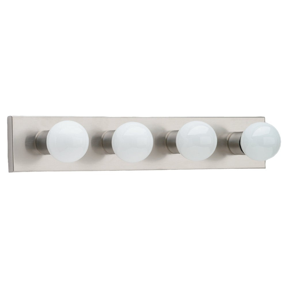 Center Stage Four Light Wall / Bath in Brushed Stainless
