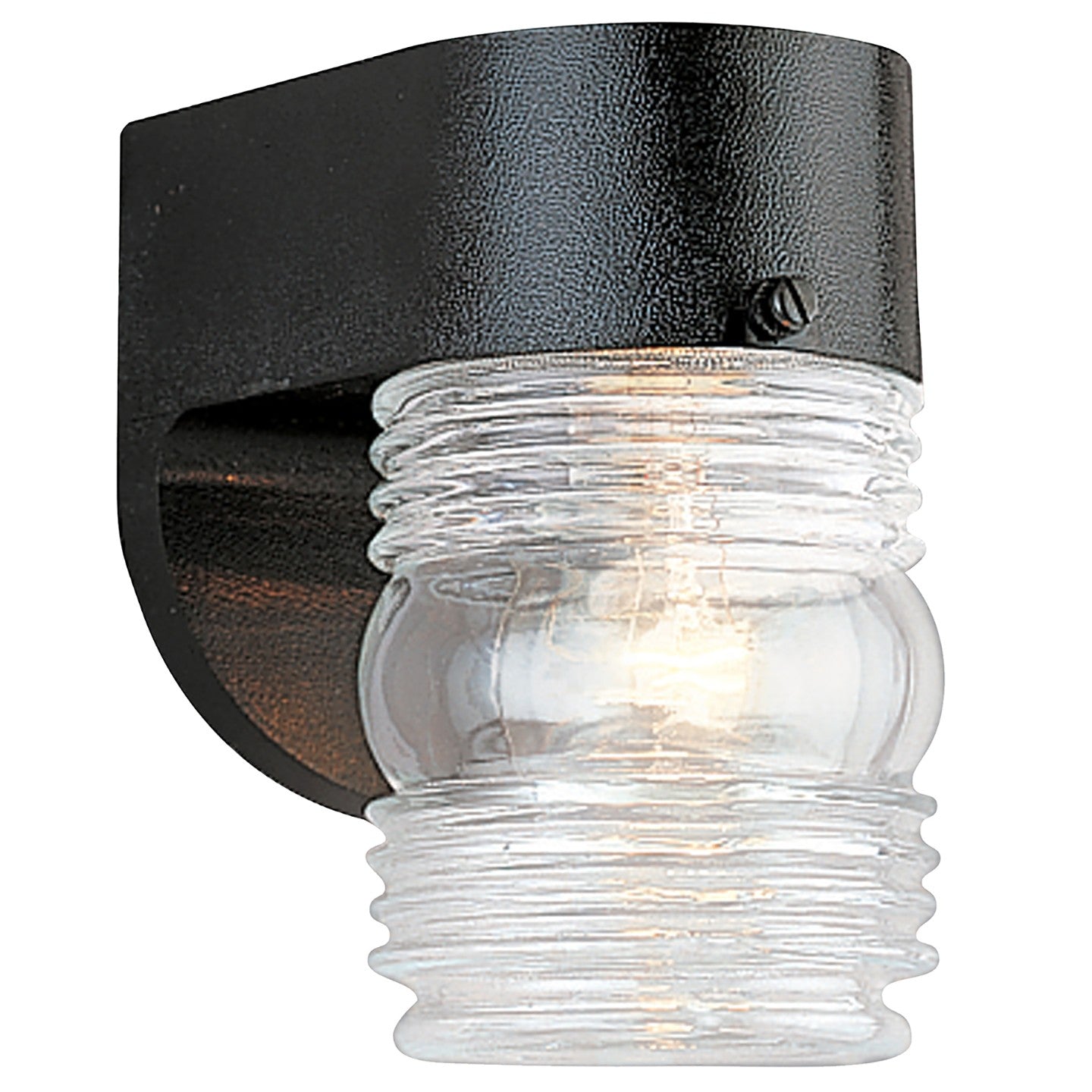 Outdoor Wall One Light Outdoor Wall Lantern in Black