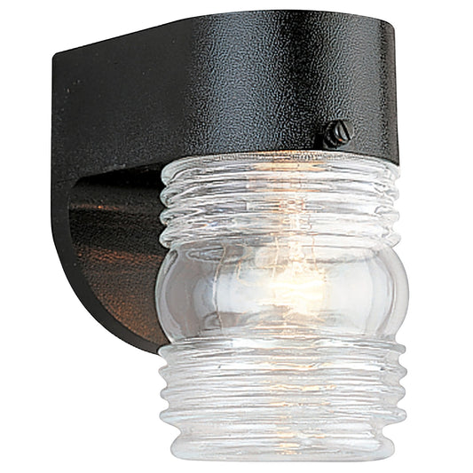 Outdoor Wall One Light Outdoor Wall Lantern in Black