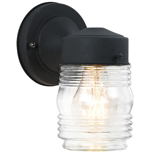 Outdoor Wall One Light Outdoor Wall Lantern in Black