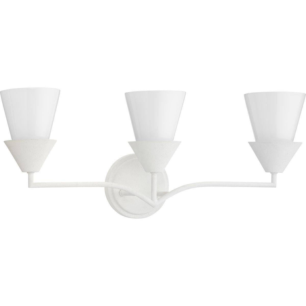 Pinellas Three Light Bath in White Plaster