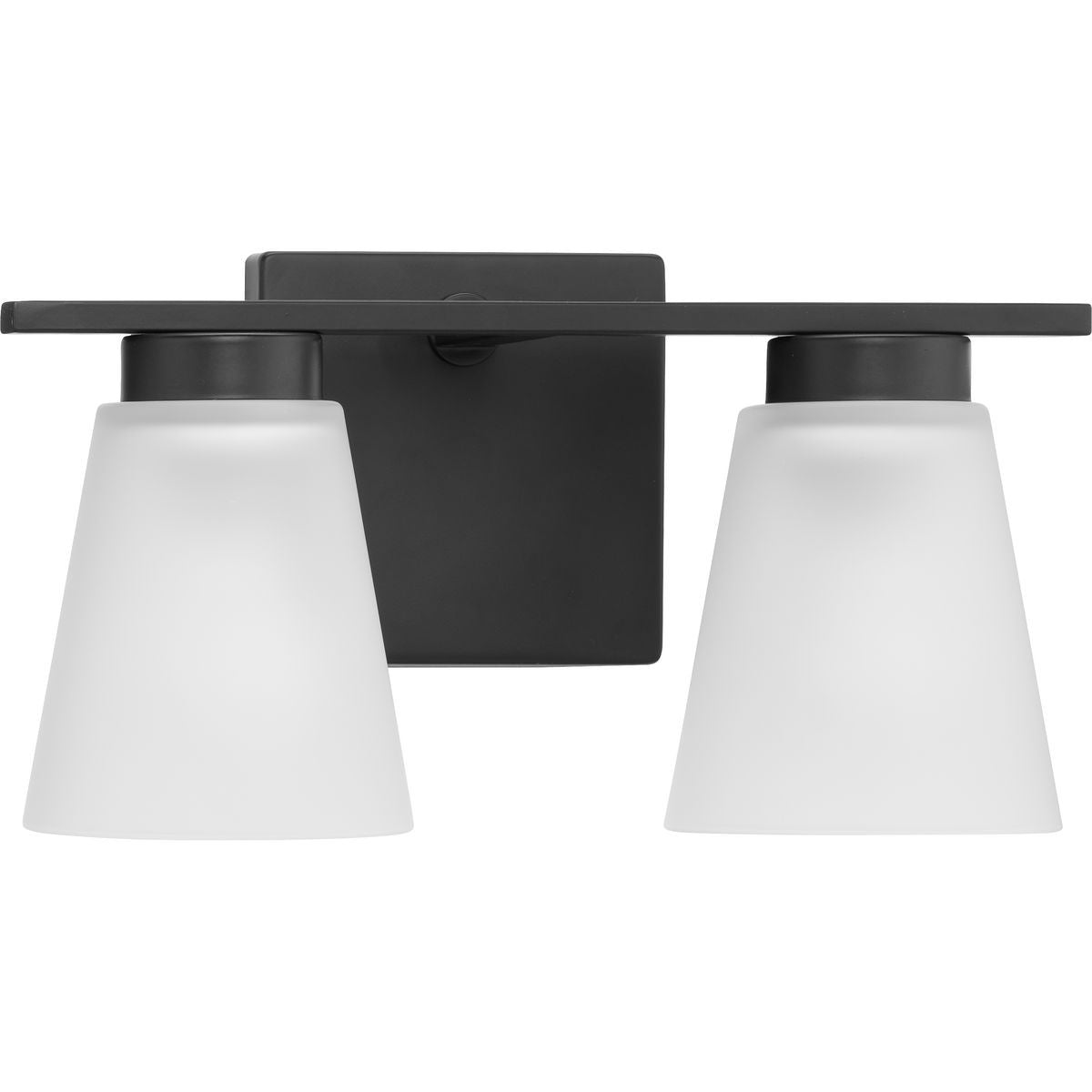Tanner Two Light Bath in Matte Black