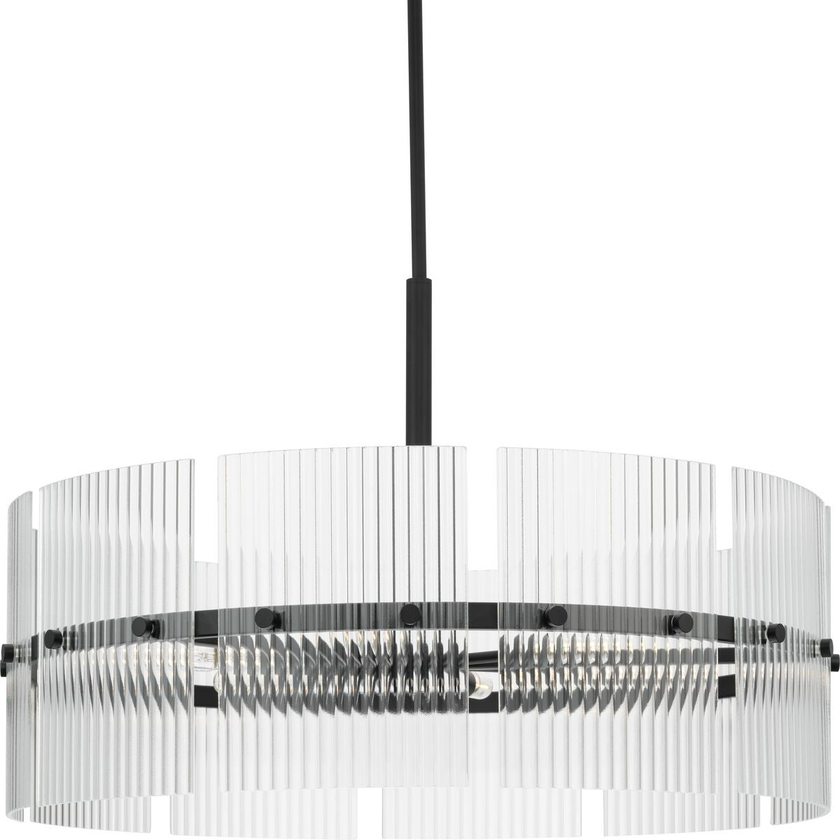 Seville Six Light Chandelier in Matte Black