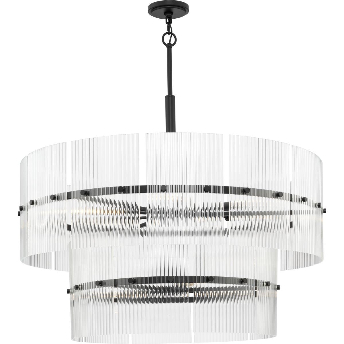 Seville Nine Light Chandelier in Matte Black