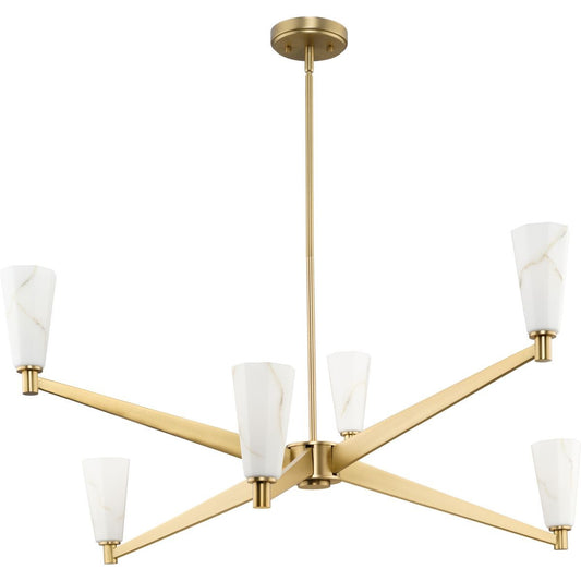 Progress Lighting - P400395-109 - Six Light Chandelier - Tosca - Brushed Bronze
