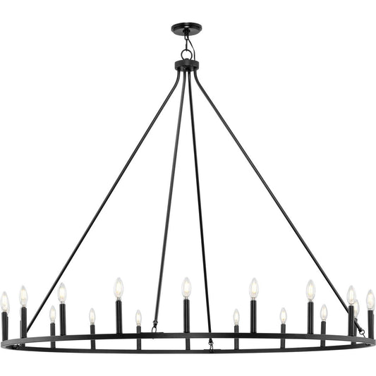Gilliam 20 Light Chandelier in Matte Black