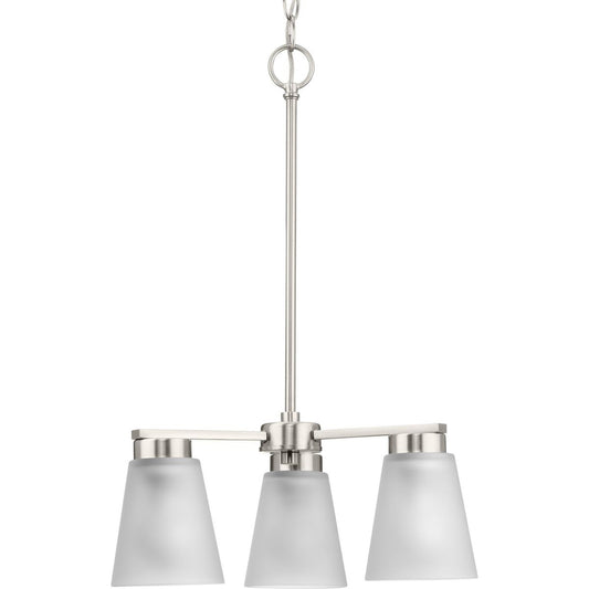 Tanner Three Light Chandelier in Brushed Nickel