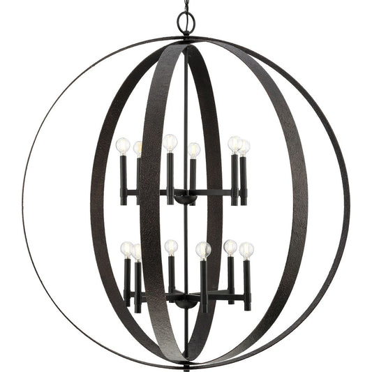 Allegheny 12 Light Chandelier in Matte Black
