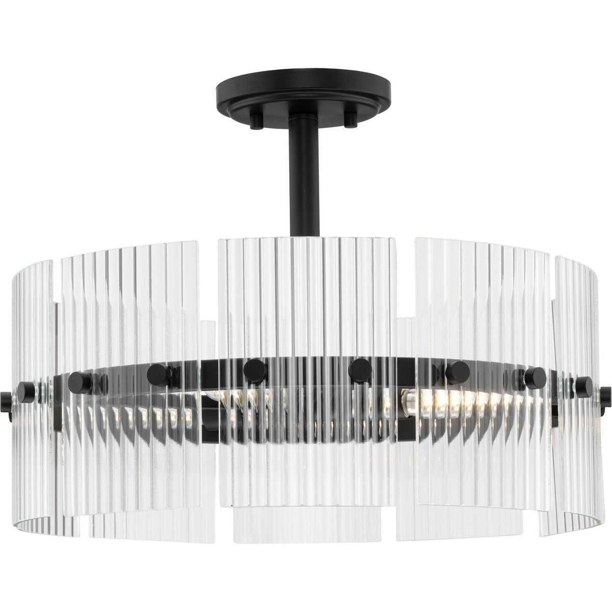 Seville Four Light Pendant in Matte Black