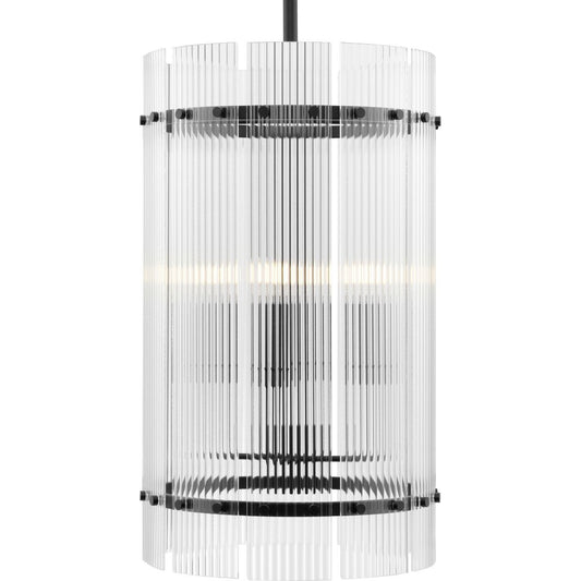 Seville Six Light Foyer Pendant in Matte Black