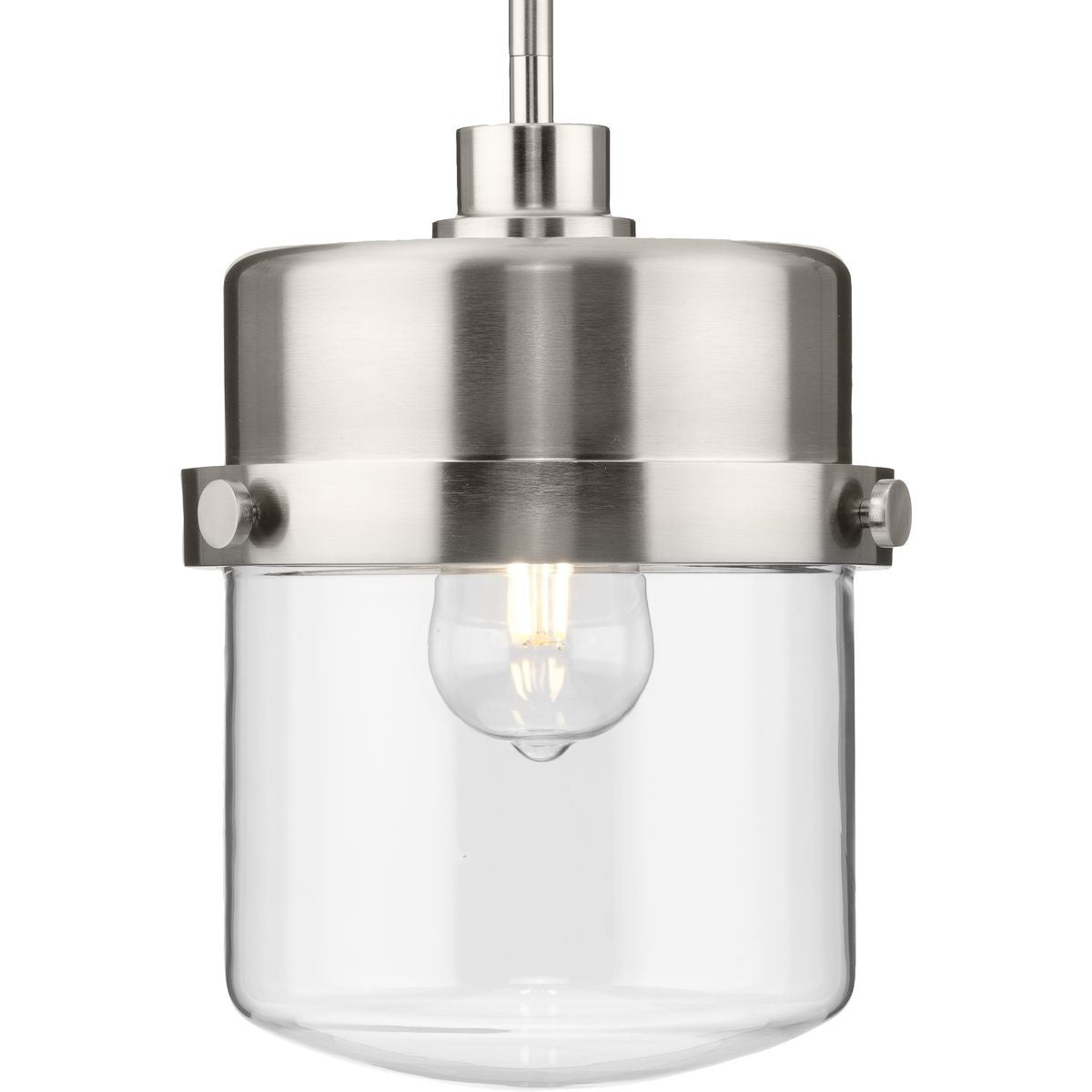 Beckner One Light Pendant in Brushed Nickel
