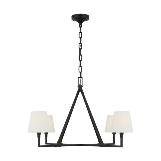 Perth Four Light Chandelier in Aged Iron